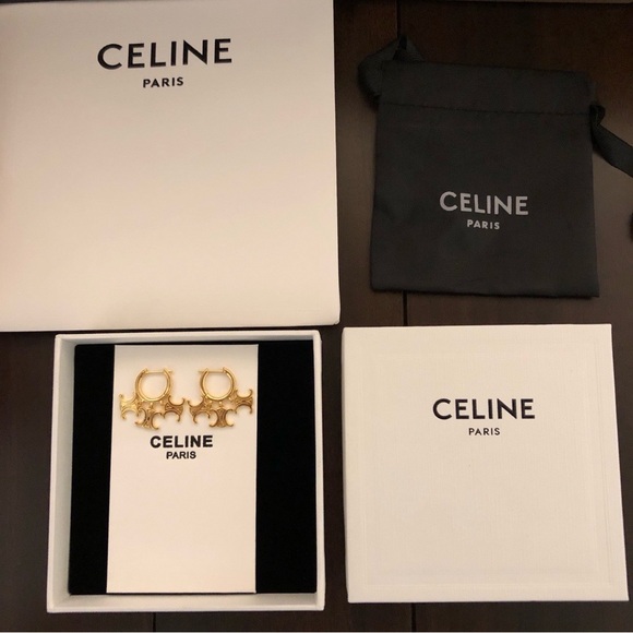 Celine Gold Earrings - Picture 1 of 7